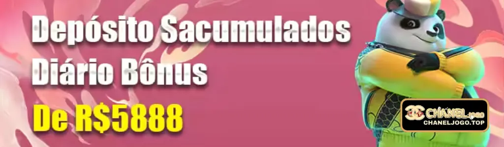Bônus diário de até R$5.888,00 nos depósitos do CHANELJOGO cassino
